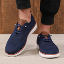 Moda avant garde sapatos esportivos masculinos malha respirável aparência na moda sapatos planos versátil rua sapatos casuais