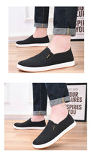 Tênis de lona masculino casual deslizamento vulcanizado leve sapatos planos acessível frete grátis