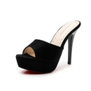 Sandálias de plataforma antiderrapante para mulheres, chinelos femininos, saltos finos, saltos super altos, sapatos de festa, verão, novo, 12cm, tamanho 34-39, 2022