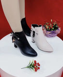 2023 botas de salto alto feminino primavera e outono botas únicas novos sapatos femininos zip branco à prova dwaterproof água taiwan sapatos de salto alto