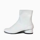 Botas Femininas de Couro Genuíno com Salto Baixo e Bico Dividido, Design de Luxo e Moda, Novidade Outono Inverno 2026