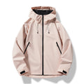 Primavera outono jaquetas casuais masculinas esportes à prova de vento à prova dwindproof água com capuz outwear casacos moda sólida zíperes ao ar livre casal jaqueta