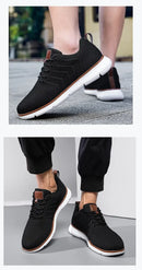 Tênis casual sapatos respirável masculino andando malha sola macia ao ar livre anti deslizamento viagem confortável tênis de corrida tenis masculino