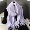 62 cores sólidas mulheres cachecol de inverno quente engrossar xale de caxemira moda ao ar livre luxo borlas pashmina senhora envoltório cachecóis à prova de vento