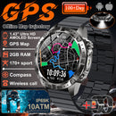 NOVO 2026 Smartwatch GPS Militar para Atividades ao Ar Livre com Mapa Offline, GPS L1+L2 de Banda Dupla, Bússola, Ciclismo, Corrida, Natação, Monitor de Frequência Cardíaca e 10ATM