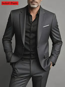2 peças ternos de tamanho extra grande para homens casamento noivo smoking conjuntos de baile negócios masculino blazer trajes de hombre