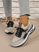 Sapatos femininos de duas cores para trabalho, tênis casuais femininos 2026 com frete grátis.
