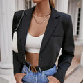 2026 primavera e outono curto pequeno terno jaqueta casual picante estilo menina nicho cintura design feminino ao ar livre wear