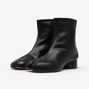 Botas Femininas de Couro Genuíno com Salto Baixo e Bico Dividido, Design de Luxo e Moda, Novidade Outono Inverno 2026