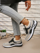 Sapatos femininos de duas cores para trabalho, tênis casuais femininos 2026 com frete grátis.