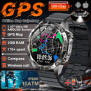 NOVO 2026 Smartwatch GPS Militar para Atividades ao Ar Livre com Mapa Offline, GPS L1+L2 de Banda Dupla, Bússola, Ciclismo, Corrida, Natação, Monitor de Frequência Cardíaca e 10ATM