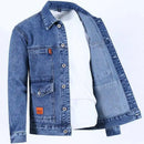 Jaqueta Jeans Masculina para Trabalho, Primavera, Outono e Inverno, Tamanho Grande, Estilo Jovem e Versátil, Manga Longa com ...
