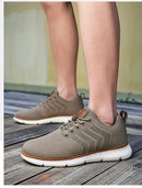 Tênis casual sapatos respirável masculino andando malha sola macia ao ar livre anti deslizamento viagem confortável tênis de corrida tenis masculino