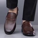 Mocassins de Couro Masculinos Casuais Slip-on Respiráveis Confortáveis para Caminhada e Escritório – Coleção Verão 2026