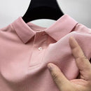 Camisa Polo Masculina Premium de Verão 2026, Secagem Rápida, Respirável, Casual, Moda Empresarial, Esportiva, Manga Curta, Roupa Masculina