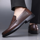 Mocassins de Couro Masculinos Casuais Slip-on Respiráveis Confortáveis para Caminhada e Escritório – Coleção Verão 2026