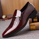Negócios de luxo oxford sapatos de couro dos homens respirável couro patente sapatos formais plus size homem escritório casamento apartamentos masculino preto