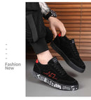 Tênis respiráveis de cano médio, design gráfico de coração e música, sapatos casuais de streetwear para casais, dia dos namorados e presente de aniversário