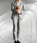 Green Linen Male Suits Wedding Tuxedo Business Fashion Blazer Sets Custom Made Two Pieces (Jacket+Pants) Conjuntos De Chaqueta