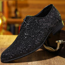 Homens de luxo vestido sapatos ouro prata lantejoulas sapatos de casamento de alta qualidade rendas oxford sapatos designer de moda masculino apartamentos tamanho grande
