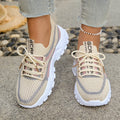 Calçados Femininos - Tênis Casuais Esportivos Verão 2026, Respiráveis e Leves, Sapatos de Trabalho Modernos em Duas Cores ou Uma Cor