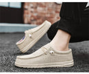 Marca masculina sapatos casuais moda denim sapatos de lona respirável andando sapatos planos ao ar livre tamanho grande luz sapatos masculinos mocassins