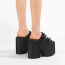 Gdgydh-sandálias plataforma com fivela para as mulheres, sapatos abertos, estilo cunha, moda, para o verão