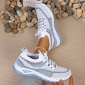 Sapatos femininos de duas cores para trabalho, tênis casuais femininos 2026 com frete grátis.