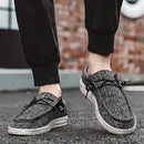 Marca masculina sapatos casuais moda denim sapatos de lona respirável andando sapatos planos ao ar livre tamanho grande luz sapatos masculinos mocassins