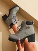 2024 novo inverno botas de salto feminino alta qualidade rendas moda designer sapatos casuais confortáveis botas de salto sapatos para mulher