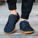 Tênis descalço minimalista masculino, ajuste largo, sola zero, relaxamento ideal, treinador cruzado masculino, sapatos descalços, caixa de dedo largo