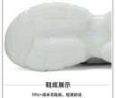 Tênis casuais masculinos com design em malha respirável, sola grossa, tênis esportivos masculinos modernos, estilo Dad Shoes com aumento de altura invisível de 6-10cm.