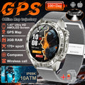 NOVO 2026 Smartwatch GPS Militar para Atividades ao Ar Livre com Mapa Offline, GPS L1+L2 de Banda Dupla, Bússola, Ciclismo, Corrida, Natação, Monitor de Frequência Cardíaca e 10ATM