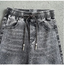Coreano novo 2026 primavera outono perfuração quente jeans elásticos feminino solto de cintura alta haren denim calças femininas casuais jeans selvagens