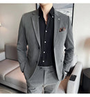 (Jaqueta + calças) marca de alta qualidade boutique cor sólida masculino casual negócios escritório terno noivo vestido casamento festa blazer calças