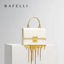 Bolsa Feminina BAFELLI NOVA MODA ESTILO ELEGANTE BOLSA DE OMBRO EM COURO LEGÍTIMO DOURADO MARCA DE LUXO 2026