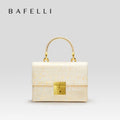 Bolsa Feminina BAFELLI NOVA MODA ESTILO ELEGANTE BOLSA DE OMBRO EM COURO LEGÍTIMO DOURADO MARCA DE LUXO 2026
