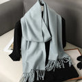 62 cores sólidas mulheres cachecol de inverno quente engrossar xale de caxemira moda ao ar livre luxo borlas pashmina senhora envoltório cachecóis à prova de vento
