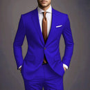 Novo Terno Masculino de Luxo Elegante 2026 - Conjunto de 2 Peças, Estilo Coreano Casual Slim Fit para Noivos e Eventos Sociais