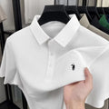 Camisa Polo Masculina Premium de Verão 2026, Secagem Rápida, Respirável, Casual, Moda Empresarial, Esportiva, Manga Curta, Roupa Masculina