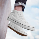 Tênis de lona de cano alto masculino deslizamento-on rendas casuais all-preto sapatos de skate básicos para estudantes sola plana sapatos esportivos confortáveis