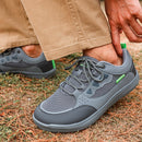 Oiaano descalço dedo do pé largo homem sapatos lazer tênis malha rendas até respirável conforto leve esportes caminhada correndo caminhadas