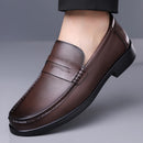 Mocassins de Couro Masculinos Casuais Slip-on Respiráveis Confortáveis para Caminhada e Escritório – Coleção Verão 2026