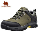 GOLDEN CAMEL Sapatos de caminhada para homens, à prova d'água, botas de caminhada de cano baixo, sapatos de couro para trekking, tênis masculinos para caminhada, novos