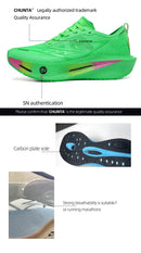 Tênis de Corrida 2026 com Placa de Carbono para Maratona, Especializado em Esportes Masculinos, Respirável, Leve, Confortável para Mulheres, Tênis de Lazer Chunta