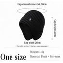 Men Winter Knitted Hat Plush Warmth Peaked Cap Outdoor Earmuff Casual Fashion Faux Fur Lined Bomber Hats Cycling Ear Protection