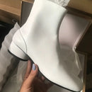 Botas Femininas de Couro Genuíno com Salto Baixo e Bico Dividido, Design de Luxo e Moda, Novidade Outono Inverno 2026