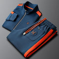 Conjunto de agasalho masculino jaqueta masculina na moda ins bordado moda masculina jaqueta calças terno de duas peças