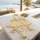 Conjunto de Biquíni Estiloso com Alça Halter em Duas Peças, Decote em V, Ajuste Slim, Moda de Praia Y2K para Mulheres