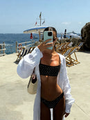 Maiô Feminino Duas Peças Estilo Bandeau 2026 - Design Bege Moderno Perfeito para Praia, Festas na Piscina e Escapadas de Verão